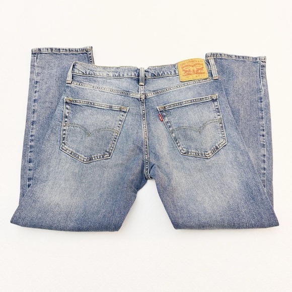 Levi's Straight Leg Denim Jeans Bleach Distressed Size 32 - Picture 8 of 8